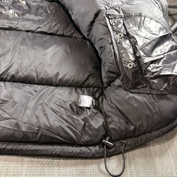 Hudson Women's Short Puffer Jacket Stand Up Collar Snap XL - Picture 8 of 10